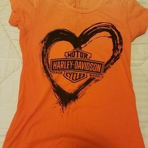 NEW LADIES SMALL BURNOUT HARLEY DAVIDSON SHIRT